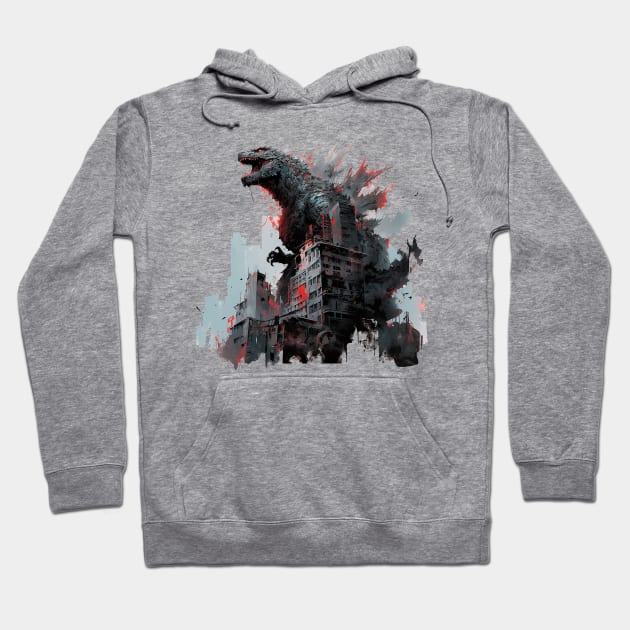 godzilla Hoodie by skatermoment